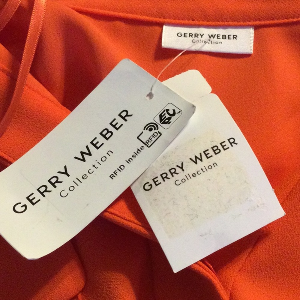 Gerry Weber sheath shirt dress tangerine orange NEW with TAG size size 16 - Picture 2 of 7